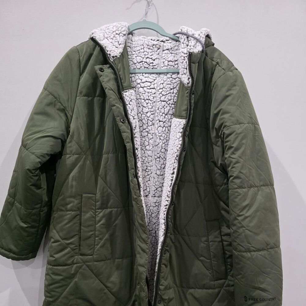Free-country Women's Green and Grey Jacket